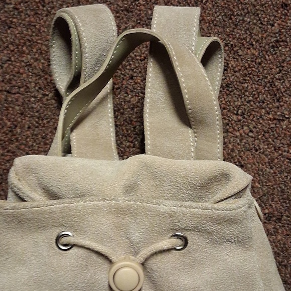Ugg Mini Suede Leather Backpack Beige  RARE main image 5
